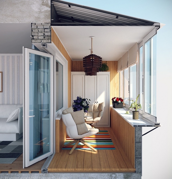 Балкон с выносом: технологии, застекление, утепление, отделка4