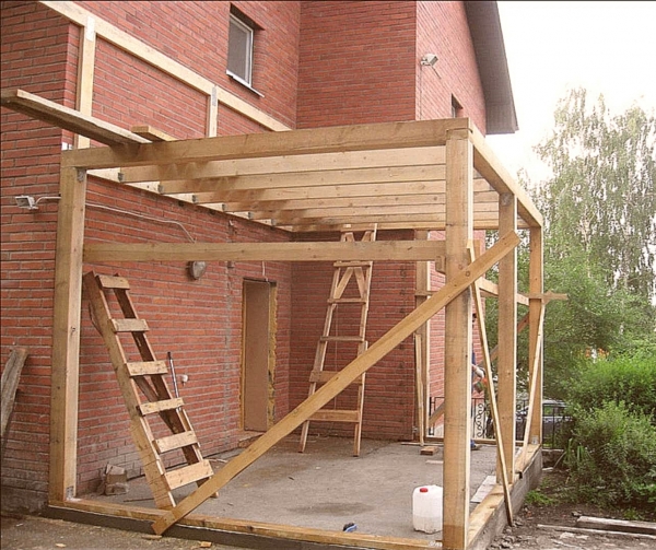 Балкон своими руками построить на первом этаже, на даче или в частном доме7